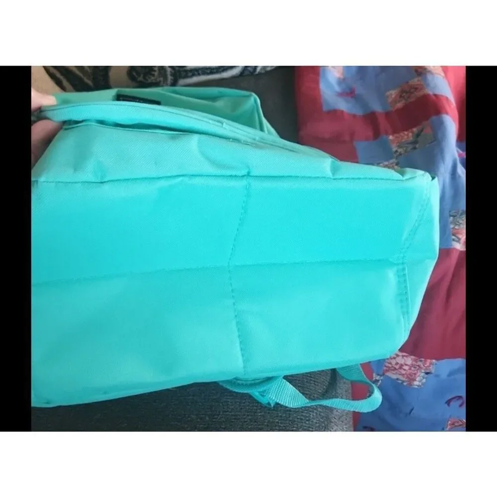 Green Eastport backpack 4 book capacity Laptop sleeve Water bottle pockets NWT